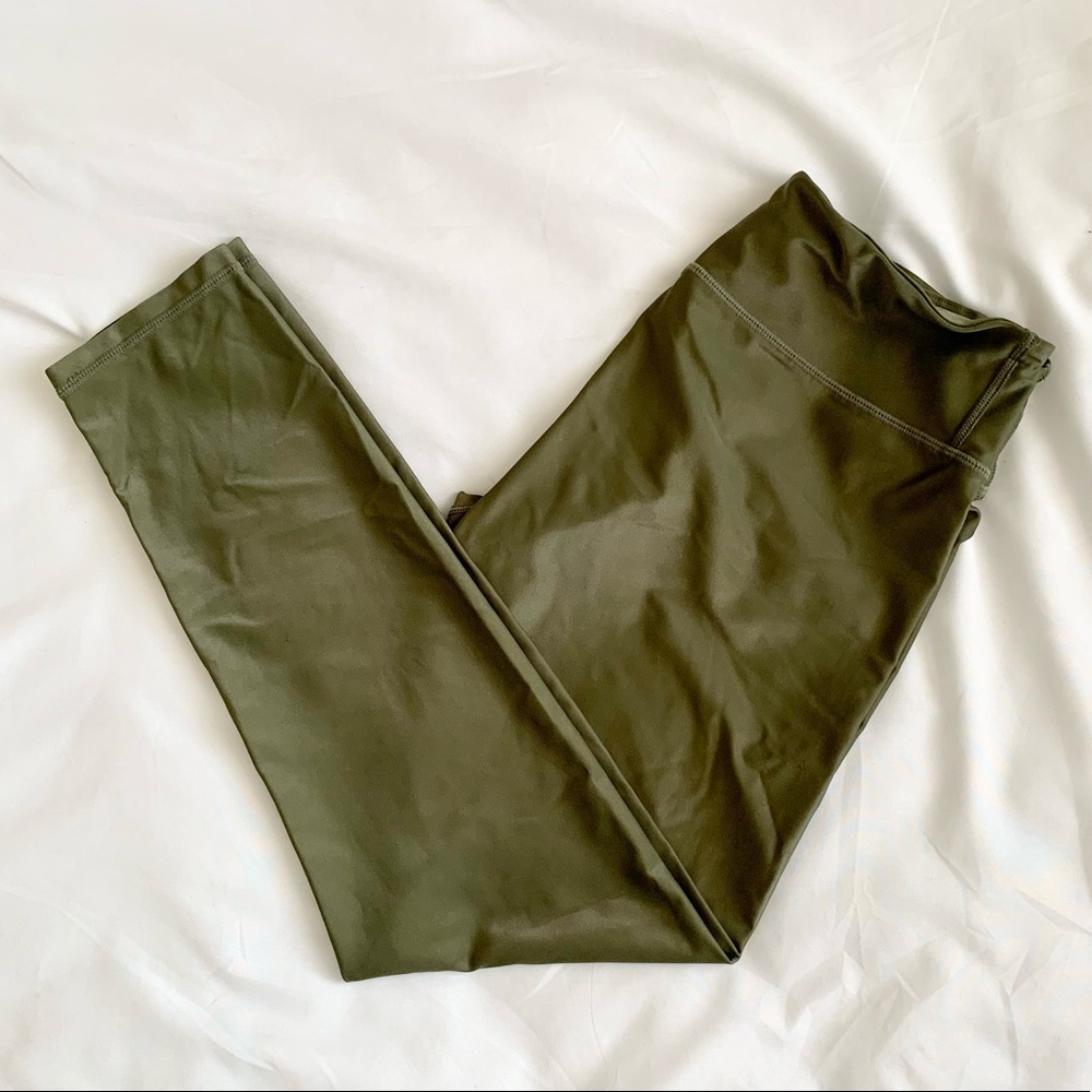 Zyia Olive Shine Leggings